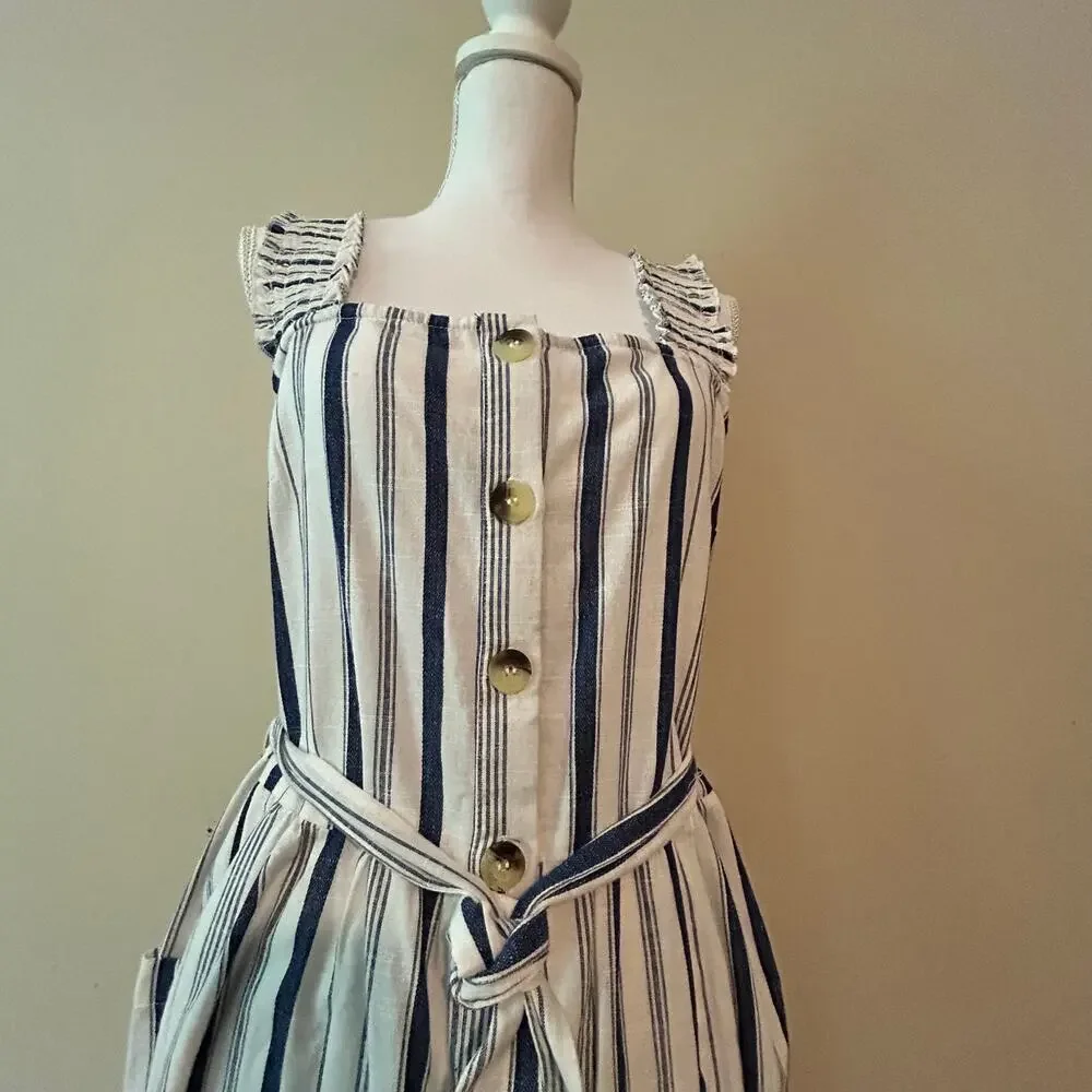 White & blue striped sundress - Picture 10 of 10